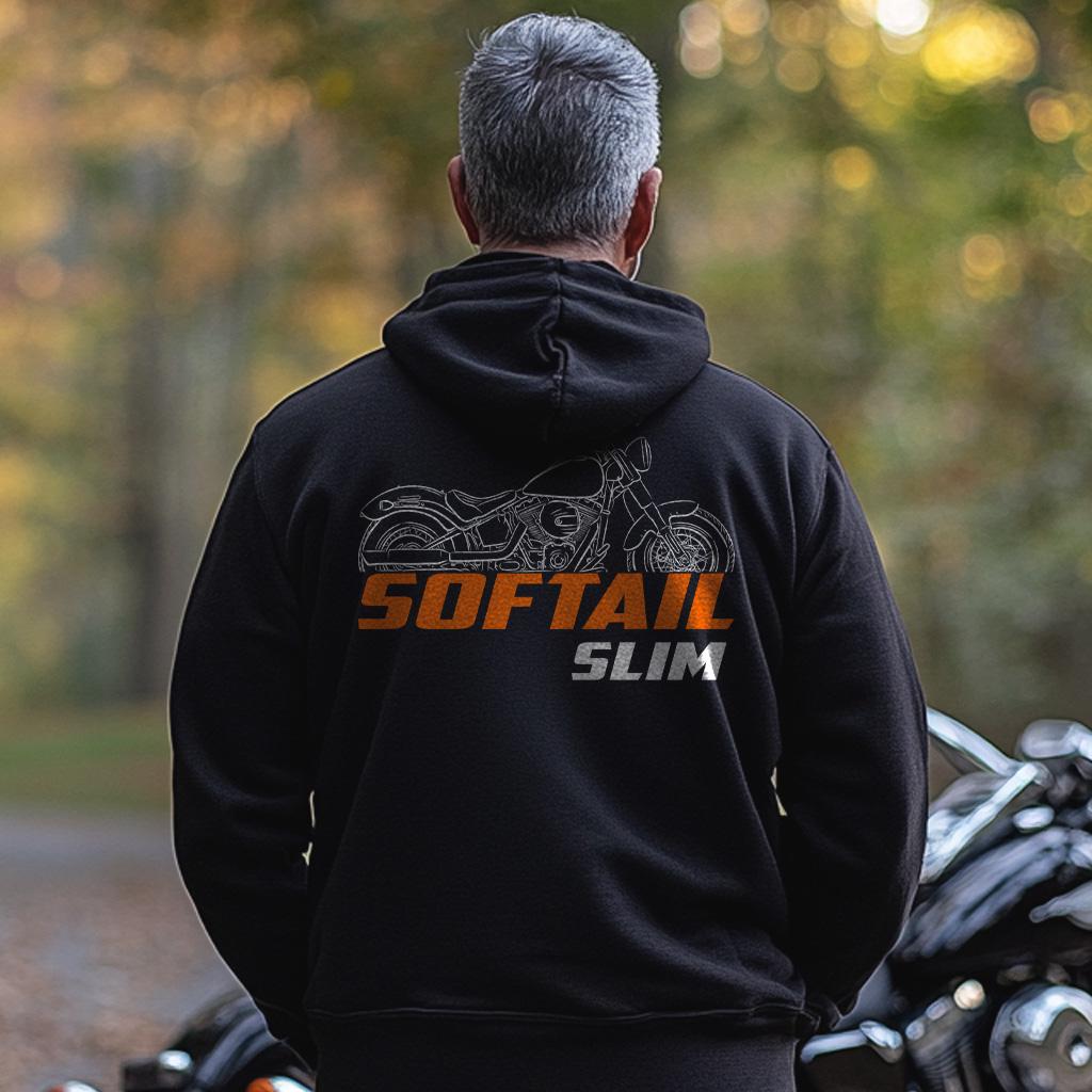 Harley-Davidson FLS Slim Inspired Hoodie - Biker Motorcycle Sweatshirt