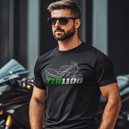 Kawasaki ZZR 1100 Inspired T-Shirt - Motorcycle Tee Shirt for Riders