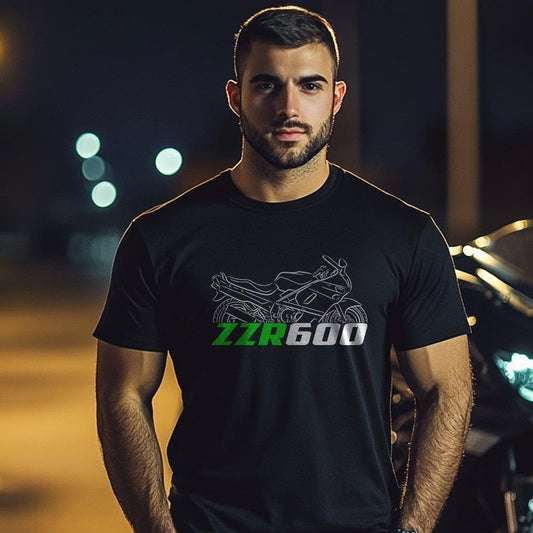 Kawasaki ZZR 600 Inspired T-Shirt - Motorcycle Tee Shirt for Riders
