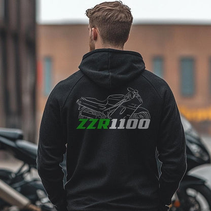 Kawasaki ZZR 1100 Inspired Hoodie - Motorcycle Sweatshirt for Riders