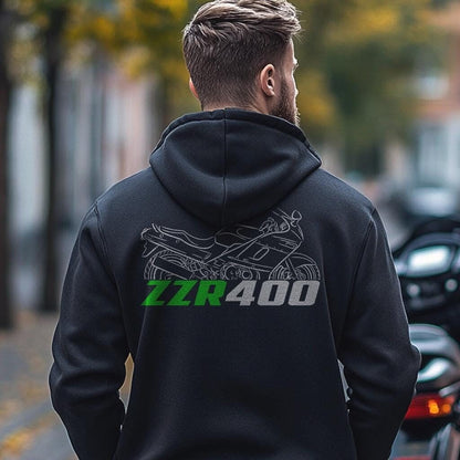 Kawasaki ZZR 400 ZX400N Inspired Hoodie - Motorcycle Sweatshirt for Riders