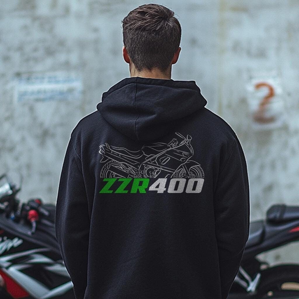 Kawasaki ZZR 400 ZX400K Inspired Hoodie - Motorcycle Sweatshirt for Riders