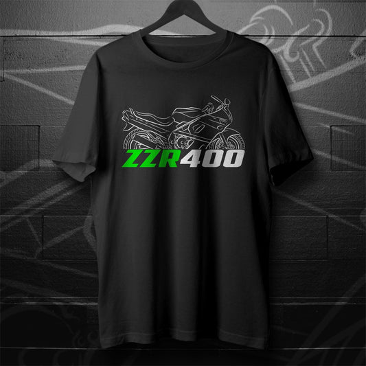 Kawasaki ZZR 400 ZX400K Inspired T-Shirt - Motorcycle Tee Shirt for Riders