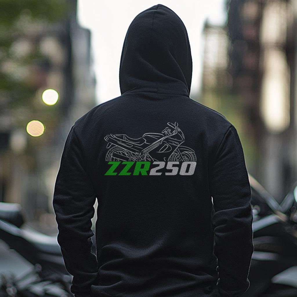 Kawasaki ZZR 250 Inspired Hoodie - Motorcycle Sweatshirt for Riders