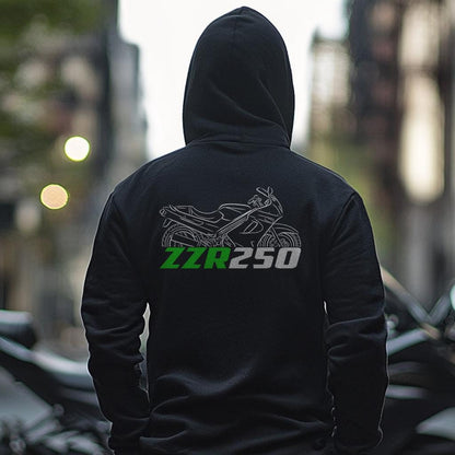Kawasaki ZZR 250 Inspired Hoodie - Motorcycle Sweatshirt for Riders