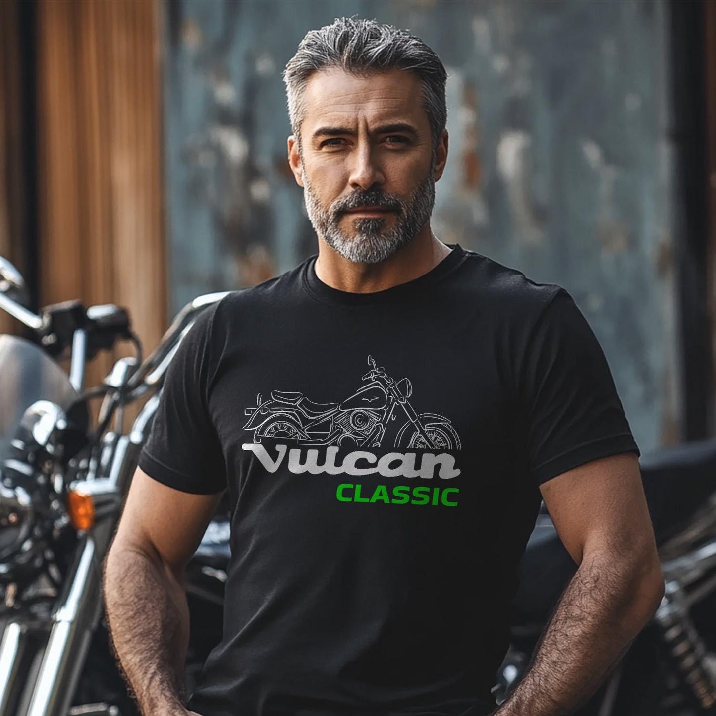 Kawasaki VN400 Vulcan Classic Inspired T-Shirt - Motorcycle Tee Shirt for Riders