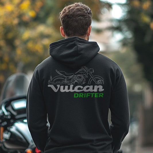 Kawasaki VN400 Vulcan Drifter Inspired Hoodie - Motorcycle Sweatshirt for Riders