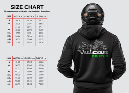 Kawasaki VN400 Vulcan Drifter Inspired Hoodie - Motorcycle Sweatshirt for Riders