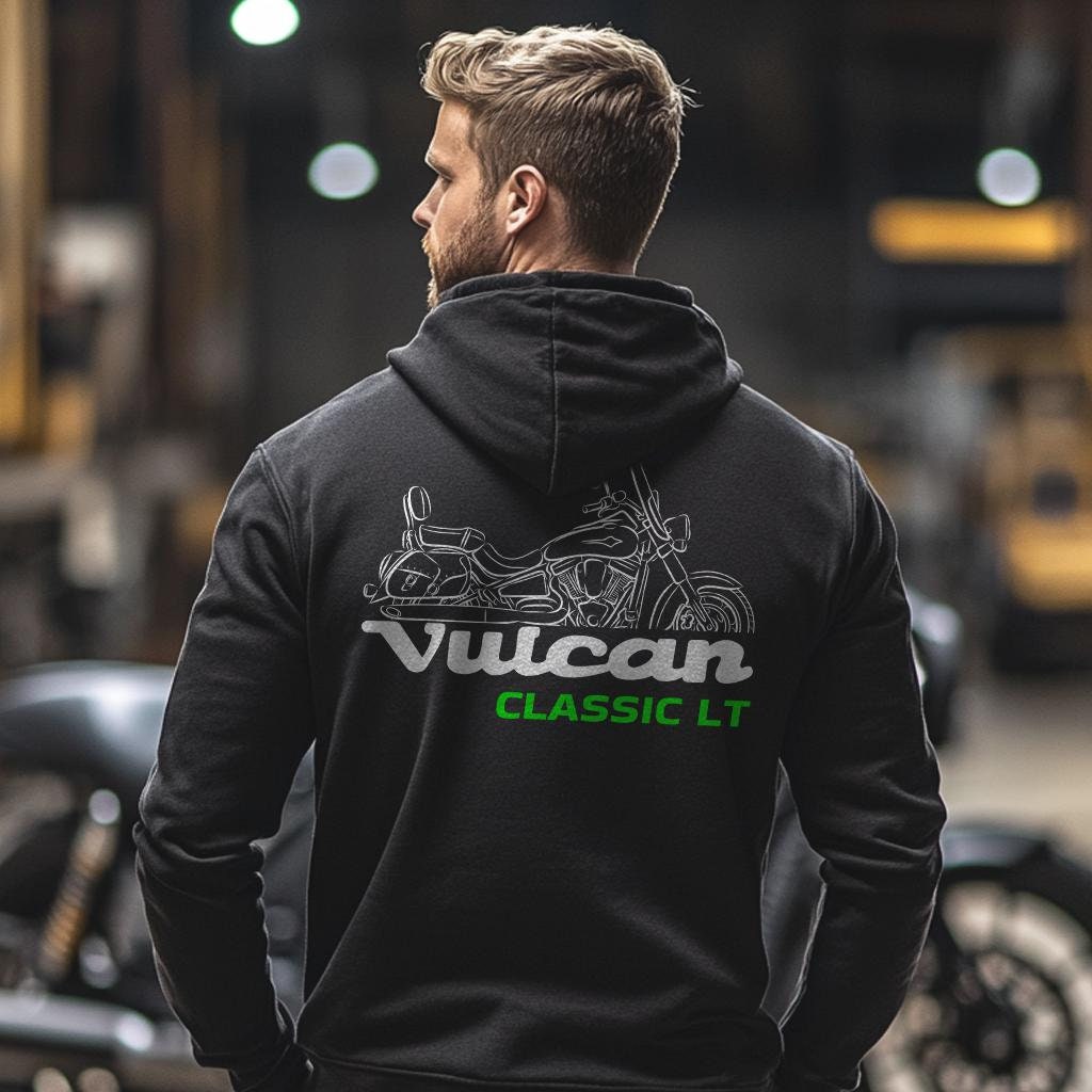 Kawasaki VN2000 Vulcan Classic LT Inspired Hoodie - Motorcycle Sweatshirt for Riders