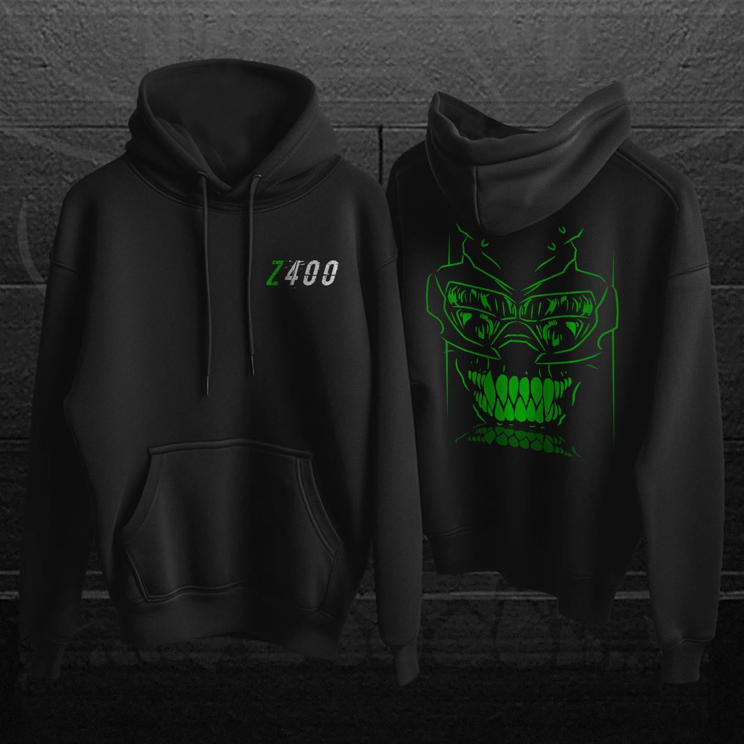 Kawasaki Z400 Inspired Hoodie - Motorcycle Sweatshirt for Riders