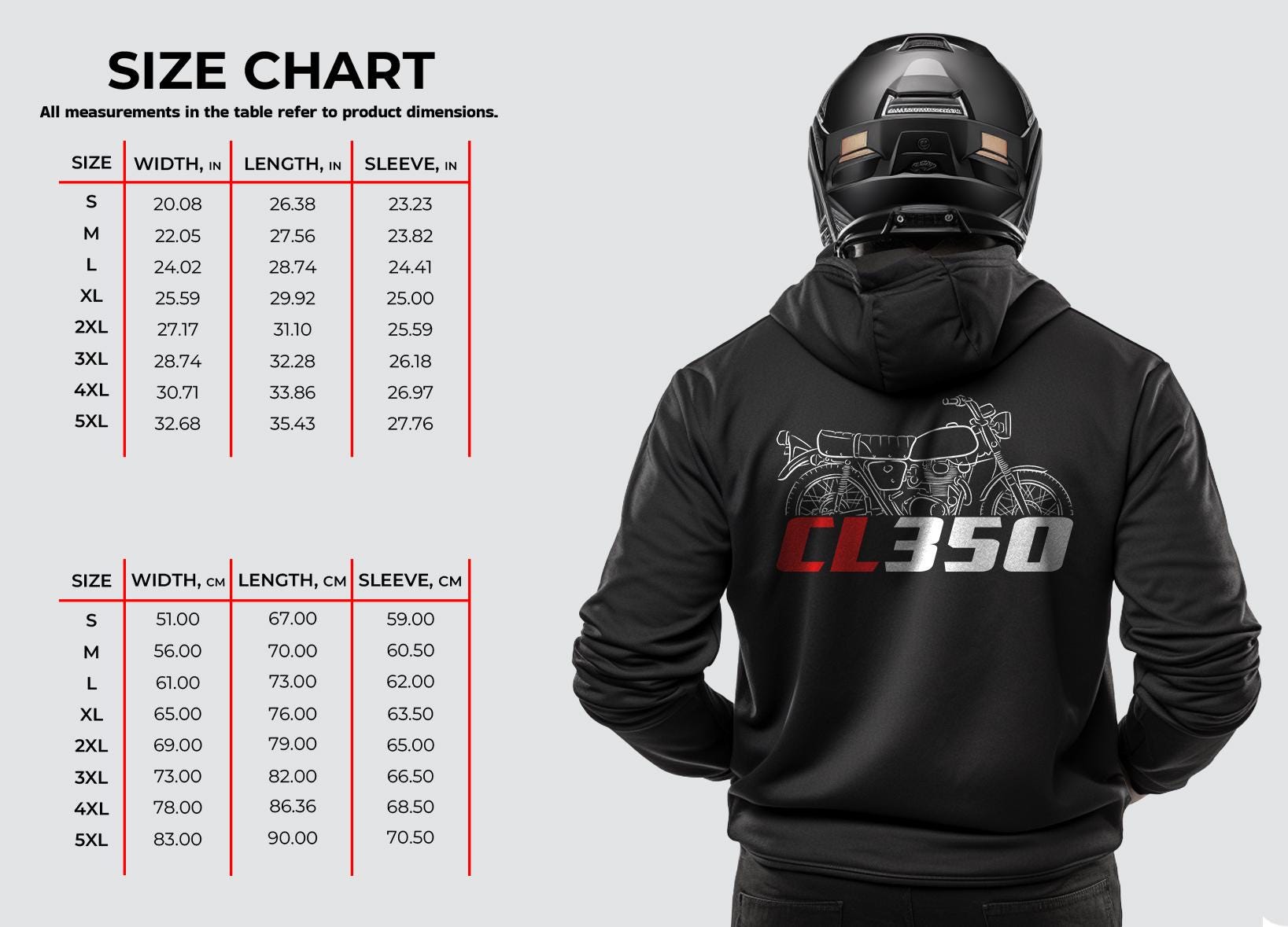Honda CL350 Inspired Hoodie - Motorcycle Sweatshirt