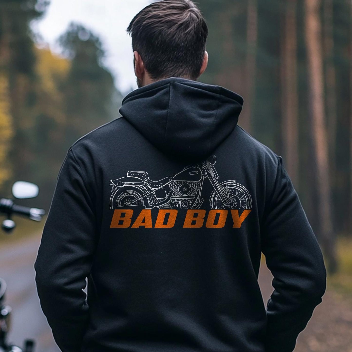 Harley-Davidson Softail FXSTSB Bad Boy Inspired Hoodie - Biker Motorcycle Sweatshirt
