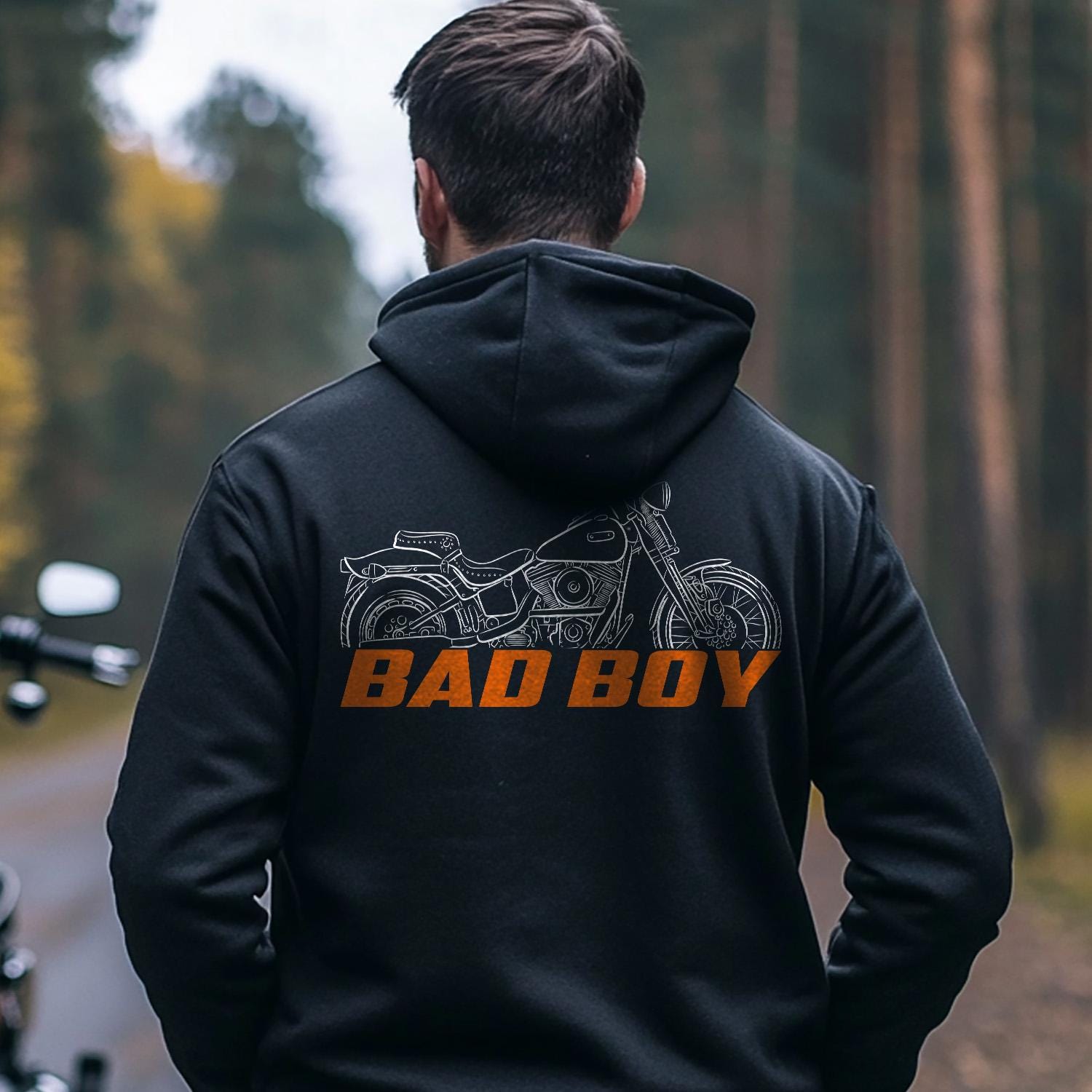 Harley-Davidson Softail FXSTSB Bad Boy Inspired Hoodie - Biker Motorcycle Sweatshirt