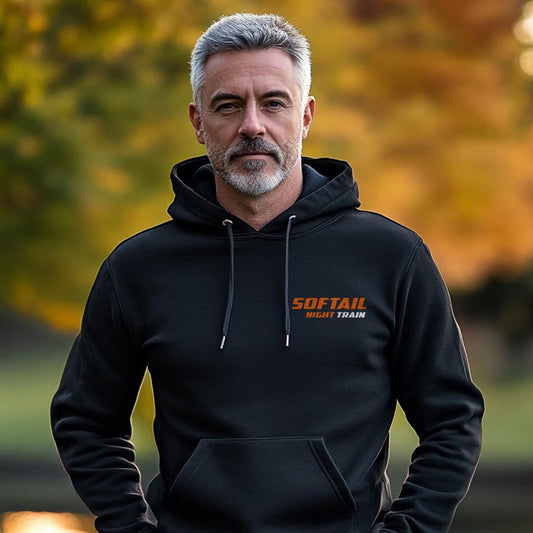 Harley-Davidson FXSTB & FXSTBI Softail Night Train Inspired Hoodie - Biker Motorcycle Sweatshirt