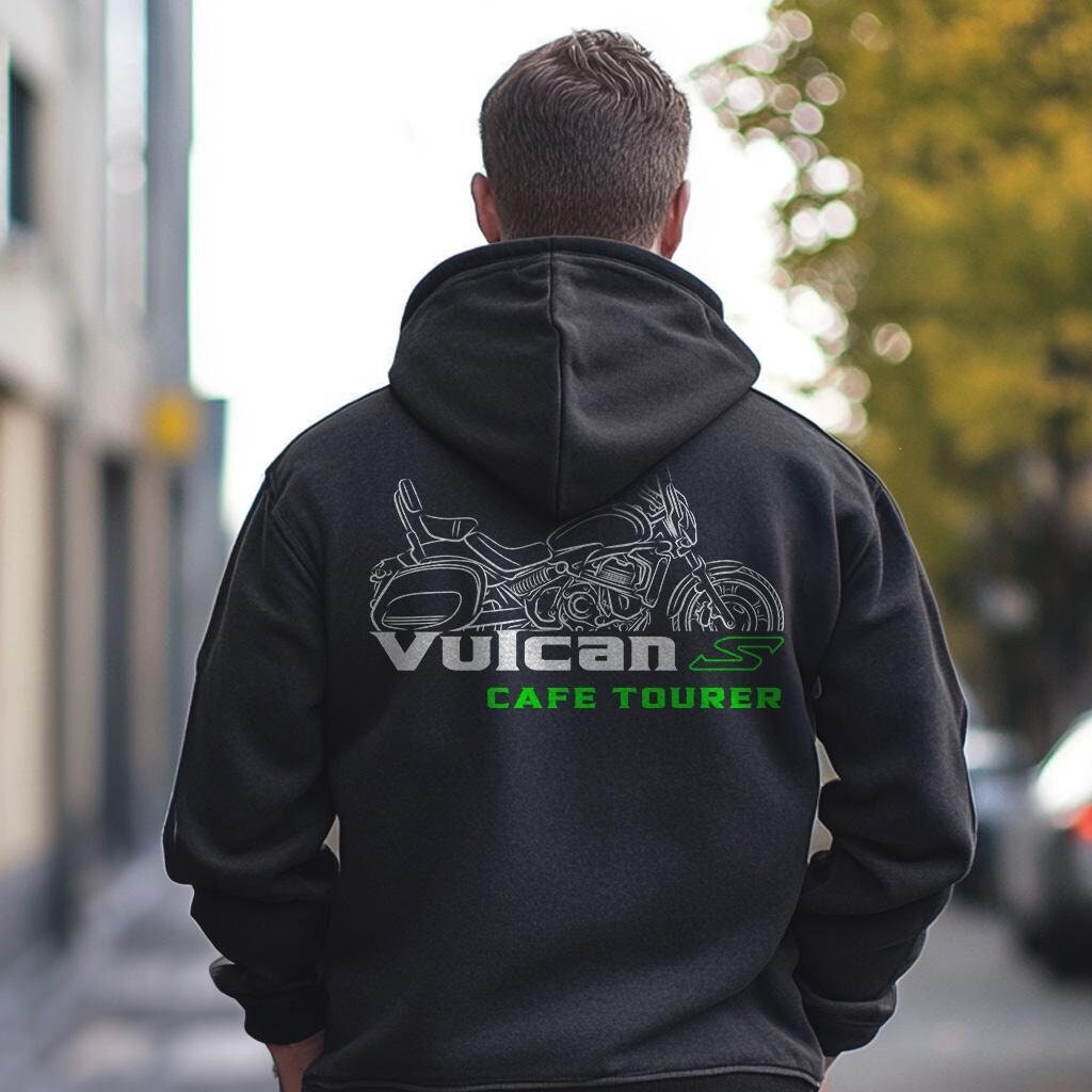 Kawasaki Vulcan S Cafe Tourer Inspired Hoodie - Motorcycle Sweatshirt for Riders