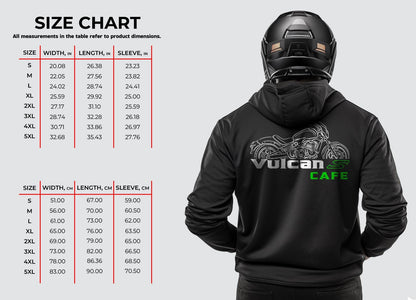 Kawasaki Vulcan S Cafe Inspired Hoodie - Motorcycle Sweatshirt for Riders