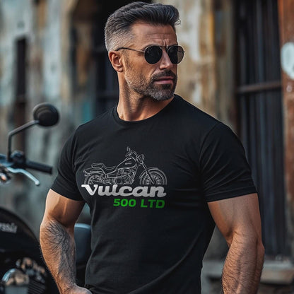 Kawasaki EN500 Vulcan Classic LTD 1996-2009 Inspired T-Shirt - Motorcycle Tee Shirt for Riders