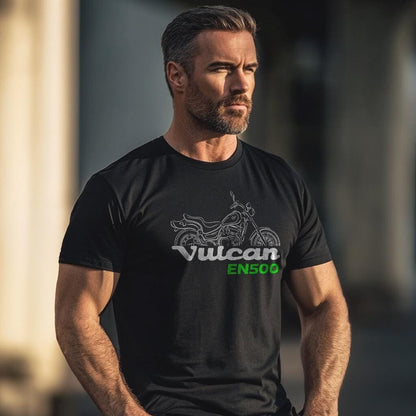 Kawasaki Vulcan 500 EN500 1990-96 Inspired T-Shirt - Motorcycle Tee Shirt for Riders