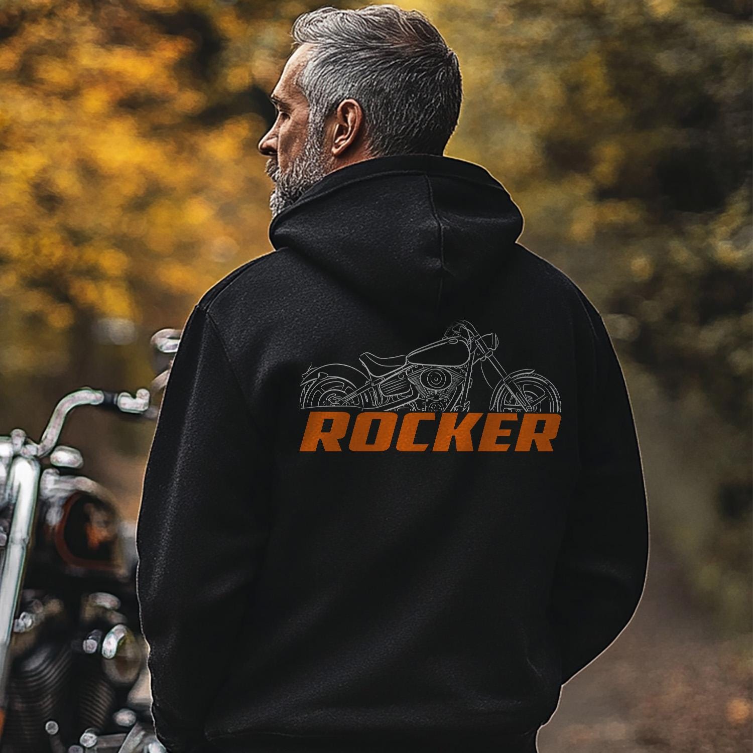 Harley-Davidson FXCW & FXCWC Rocker Inspired Hoodie - Biker Motorcycle Sweatshirt