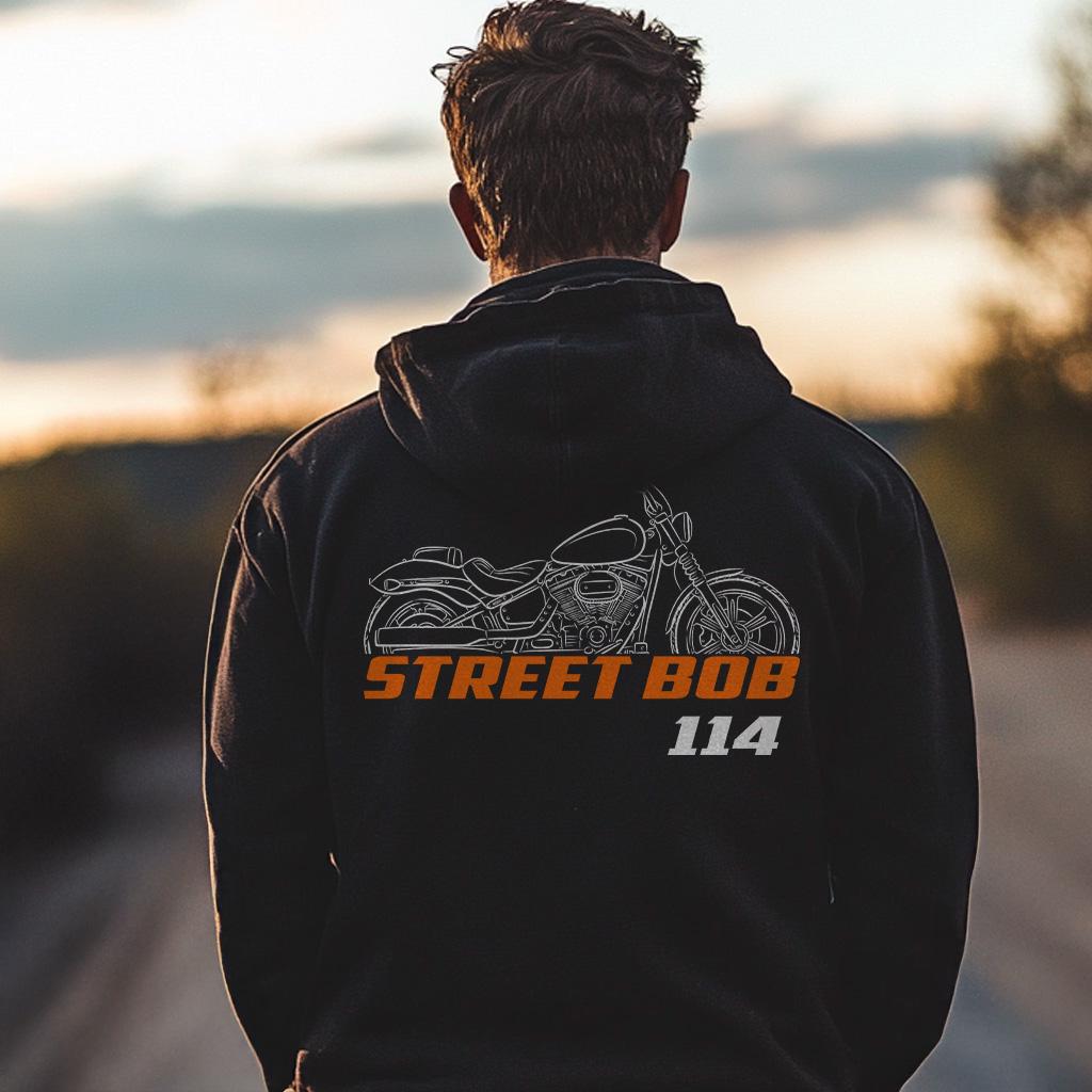 Harley-Davidson FXBBS Softail Street Bob 114 Inspired Hoodie - Biker Motorcycle Sweatshirt