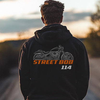 Harley-Davidson FXBBS Softail Street Bob 114 Inspired Hoodie - Biker Motorcycle Sweatshirt