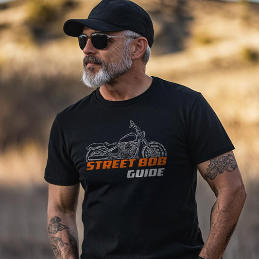 Harley-Davidson FXBB Softail Street Bob Guide Inspired T-Shirt - Biker Motorcycle Tee Shirt