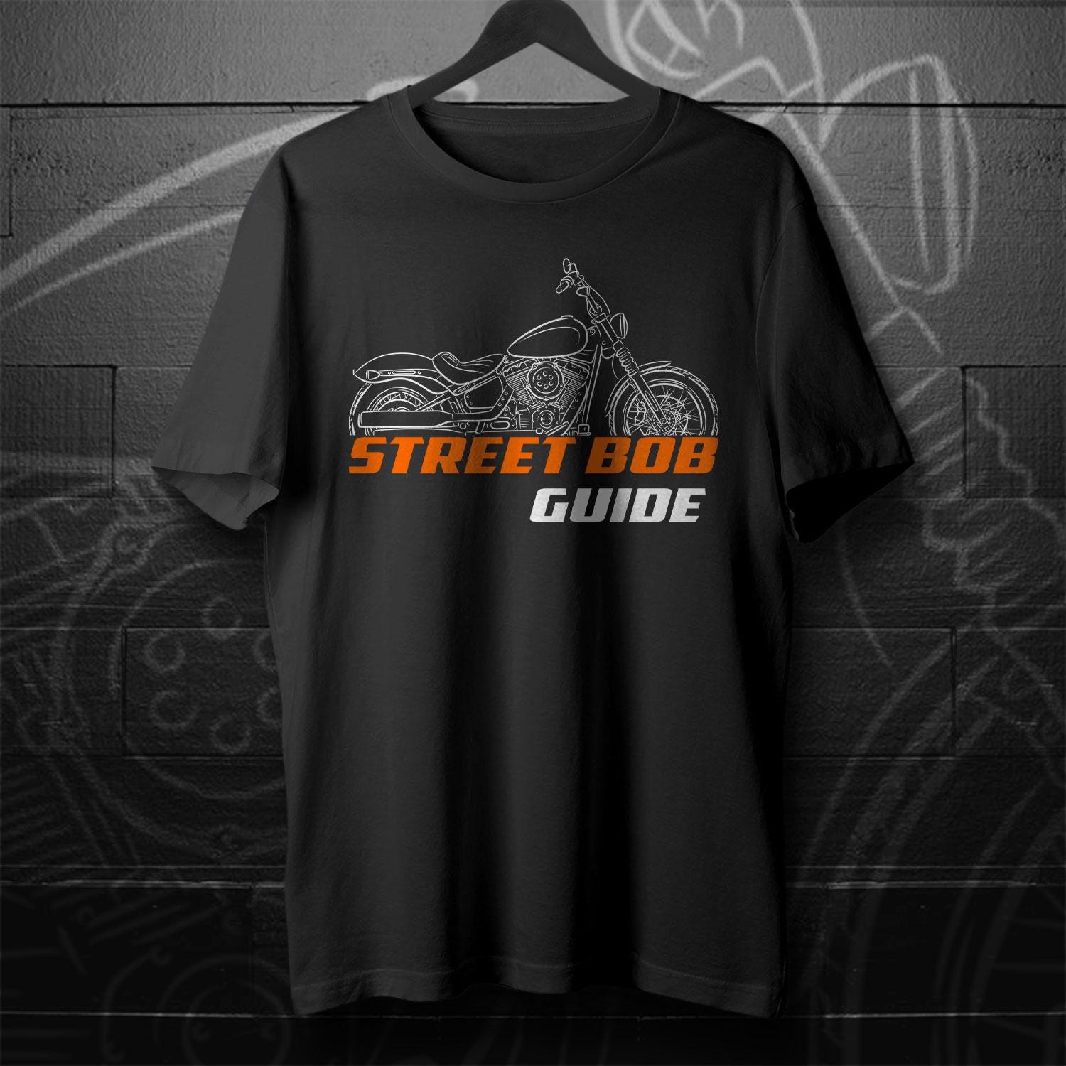 Harley-Davidson FXBB Softail Street Bob Guide Inspired T-Shirt - Biker Motorcycle Tee Shirt