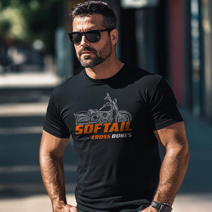 Harley-Davidson FLSTSB Softail Cross Bones Inspired T-Shirt - Biker Motorcycle Tee Shirt