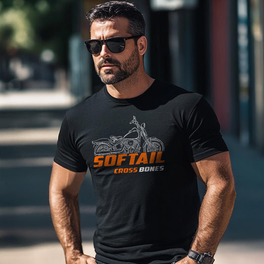 Harley-Davidson FLSTSB Softail Cross Bones Inspired T-Shirt - Biker Motorcycle Tee Shirt
