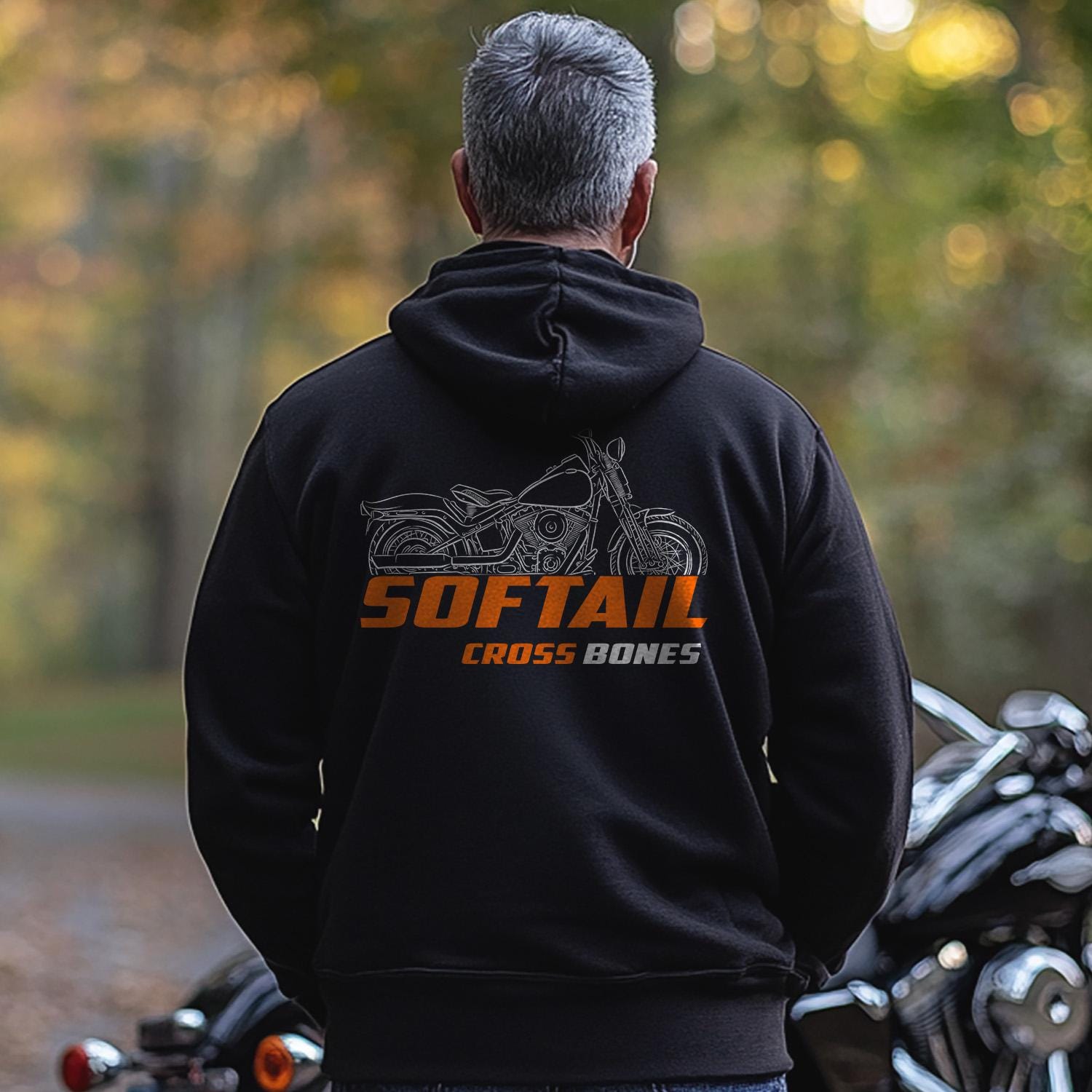 Harley-Davidson FLSTSB Softail Cross Bones Inspired Hoodie - Biker Motorcycle Sweatshirt