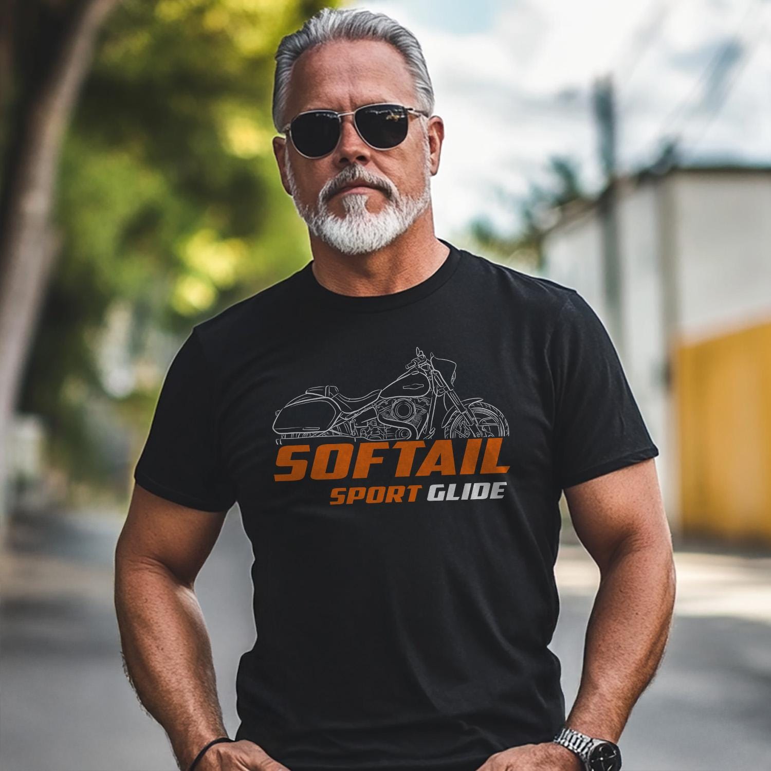 Harley-Davidson FLSB Sport Glide Softail Inspired T-Shirt - Biker Motorcycle Tee Shirt