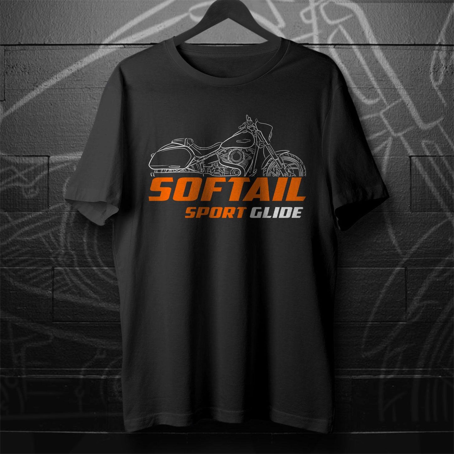 Harley-Davidson FLSB Sport Glide Softail Inspired T-Shirt - Biker Motorcycle Tee Shirt
