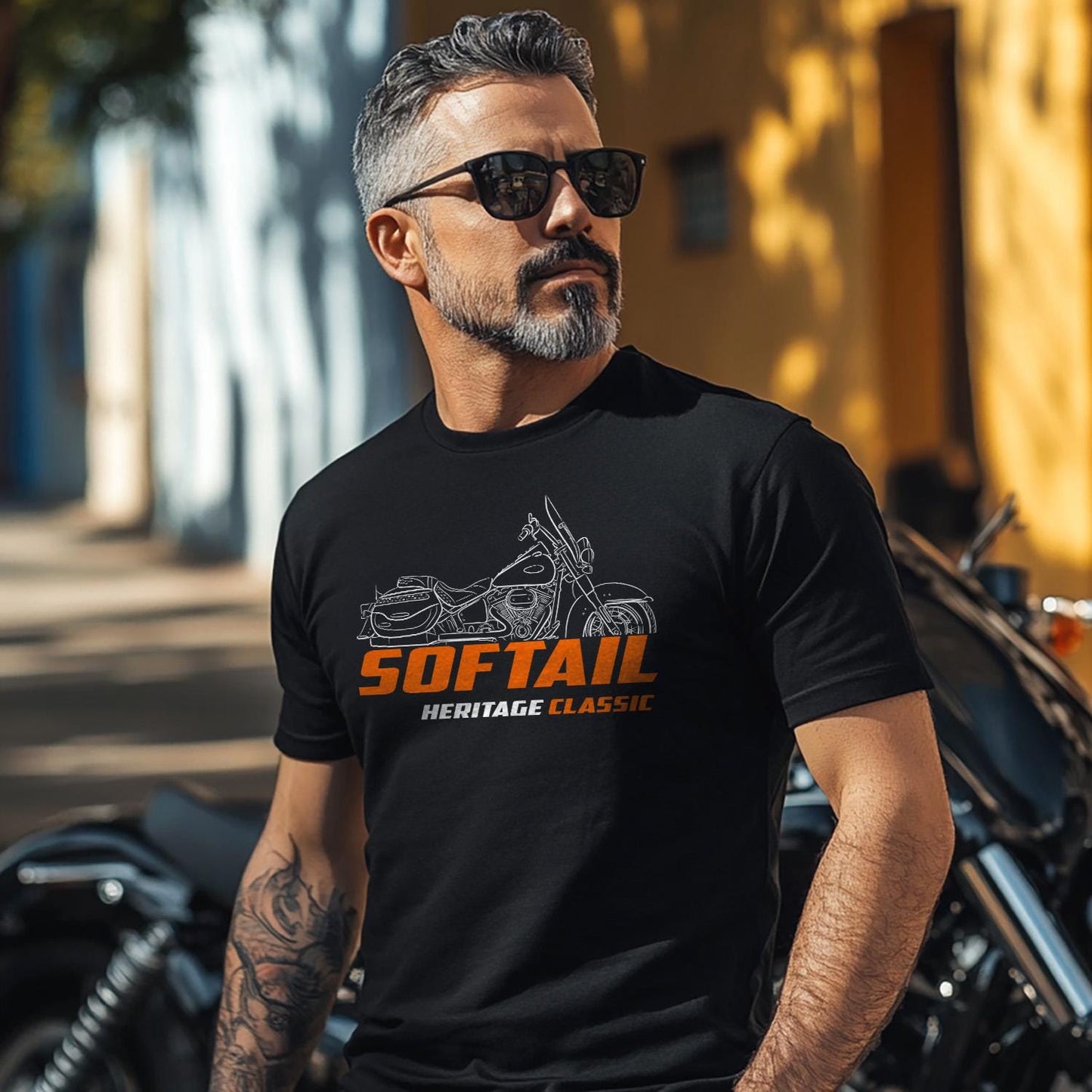 Harley-Davidson Softail FLHCS Heritage Classic 114 Inspired T-Shirt - Biker Motorcycle Tee Shirt
