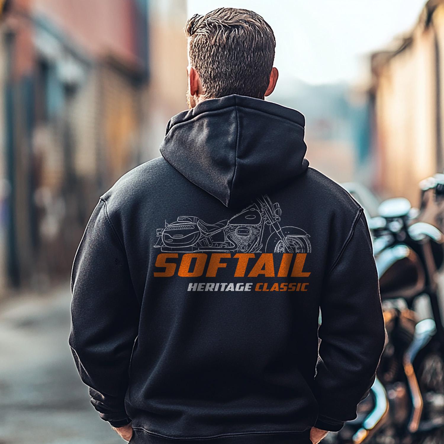 Harley-Davidson Softail FLHCS Heritage Classic 114 Inspired Hoodie - Biker Motorcycle Sweatshirt