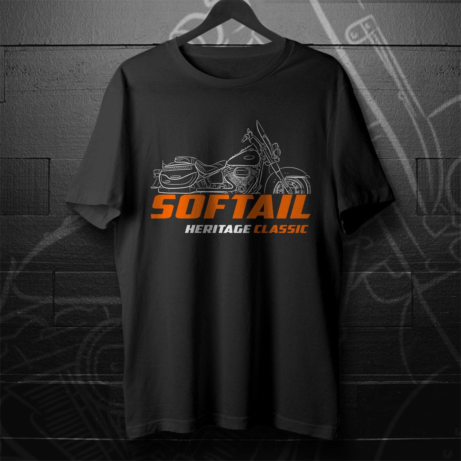 Harley-Davidson Softail FLHCS Heritage Classic 114 Inspired T-Shirt - Biker Motorcycle Tee Shirt