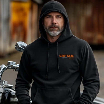 Harley-Davidson Softail FLHC Heritage Classic Inspired Hoodie - Biker Motorcycle Sweatshirt