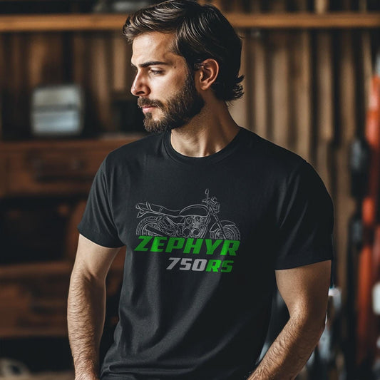 Kawasaki Zephyr 750RS Inspired T-Shirt - Motorcycle Tee Shirt for Riders