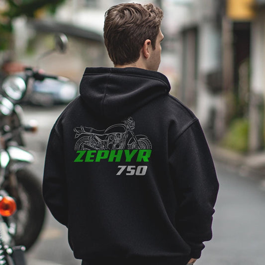 Kawasaki Zephyr 750 Inspired Hoodie - Motorcycle Sweatshirt for Riders