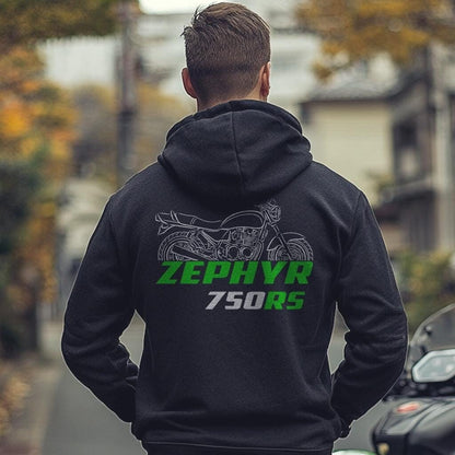 Kawasaki Zephyr 750RS Inspired Hoodie - Motorcycle Sweatshirt for Riders
