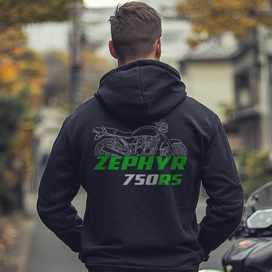 Kawasaki Zephyr 750RS Inspired Hoodie - Motorcycle Sweatshirt for Riders