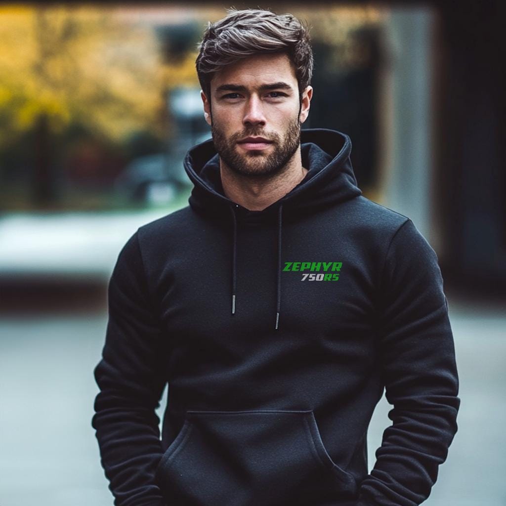 Kawasaki Zephyr 750RS Inspired Hoodie - Motorcycle Sweatshirt for Riders