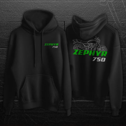 Kawasaki Zephyr 750 Inspired Hoodie - Motorcycle Sweatshirt for Riders