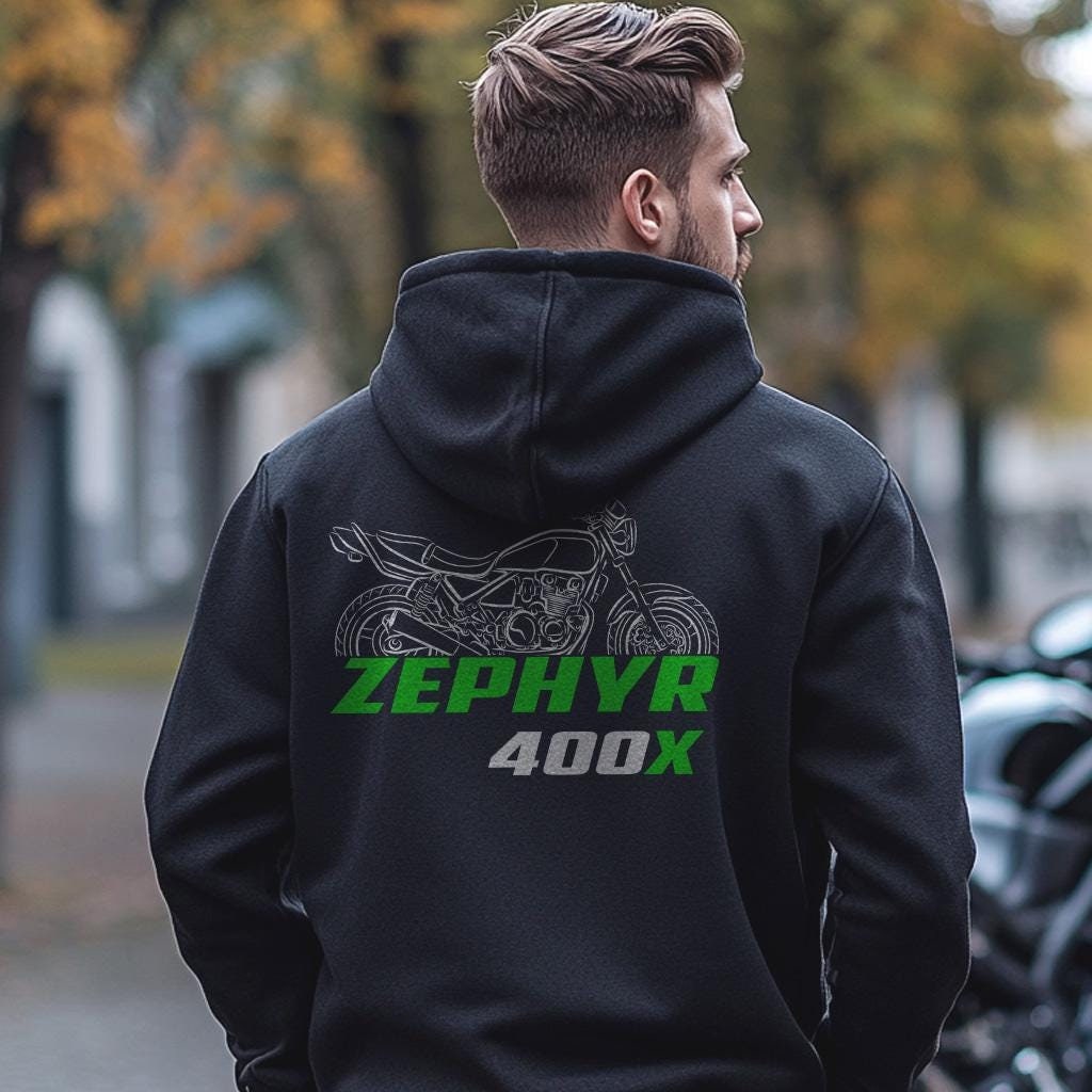Kawasaki Zephyr 400X Inspired Hoodie - Motorcycle Sweatshirt for Riders