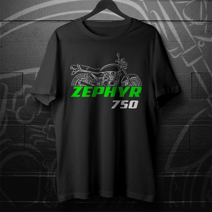 Kawasaki Zephyr 750 Inspired T-Shirt - Motorcycle Tee Shirt for Riders