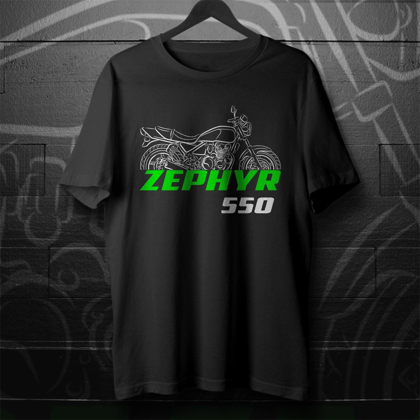 Kawasaki Zephyr 550 Inspired T-Shirt - Motorcycle Tee Shirt for Riders