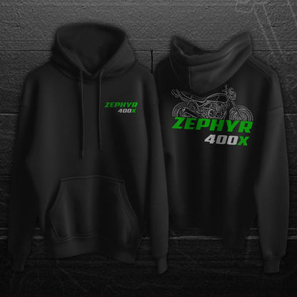 Kawasaki Zephyr 400X Inspired Hoodie - Motorcycle Sweatshirt for Riders