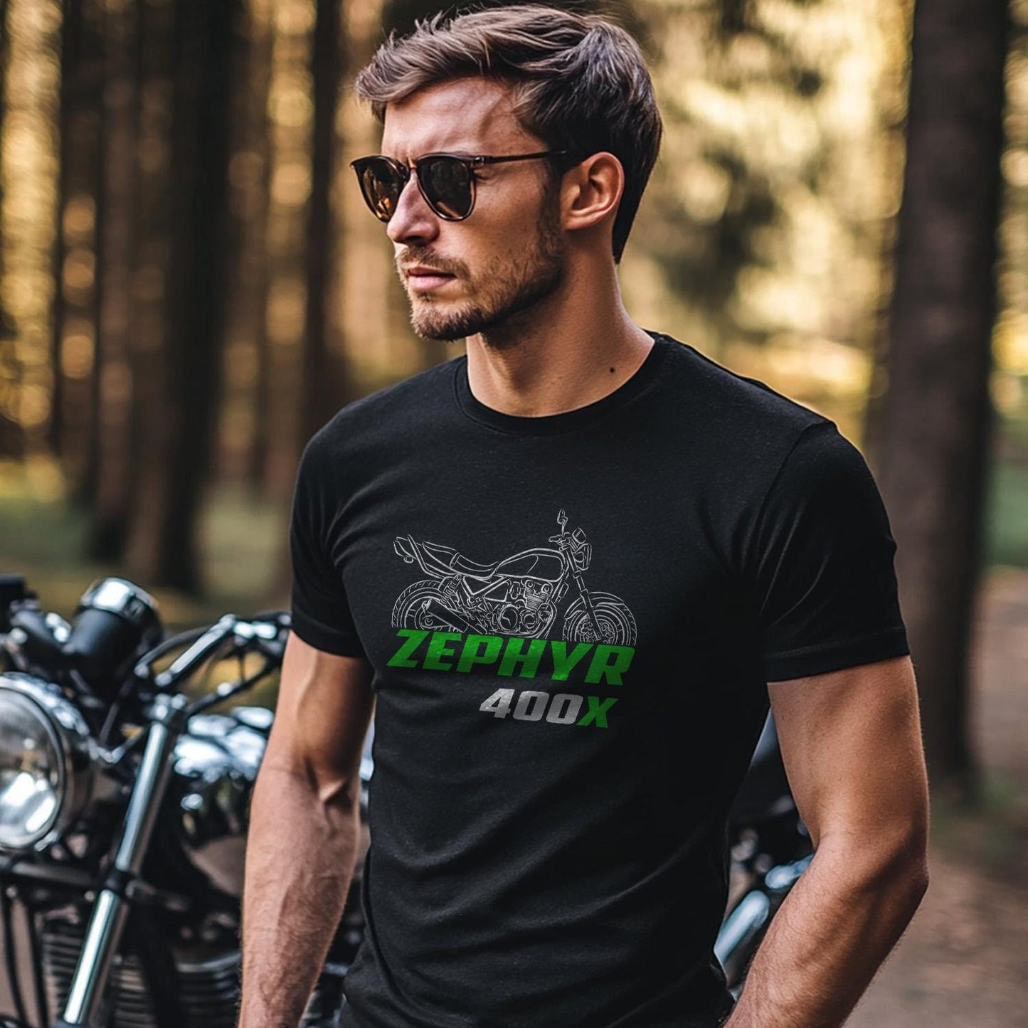 Kawasaki Zephyr 400X Inspired T-Shirt - Motorcycle Tee Shirt for Riders