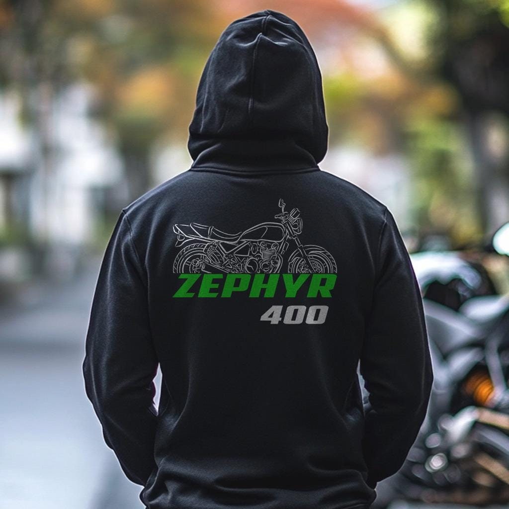 Kawasaki Zephyr 400 Inspired Hoodie - Motorcycle Sweatshirt for Riders