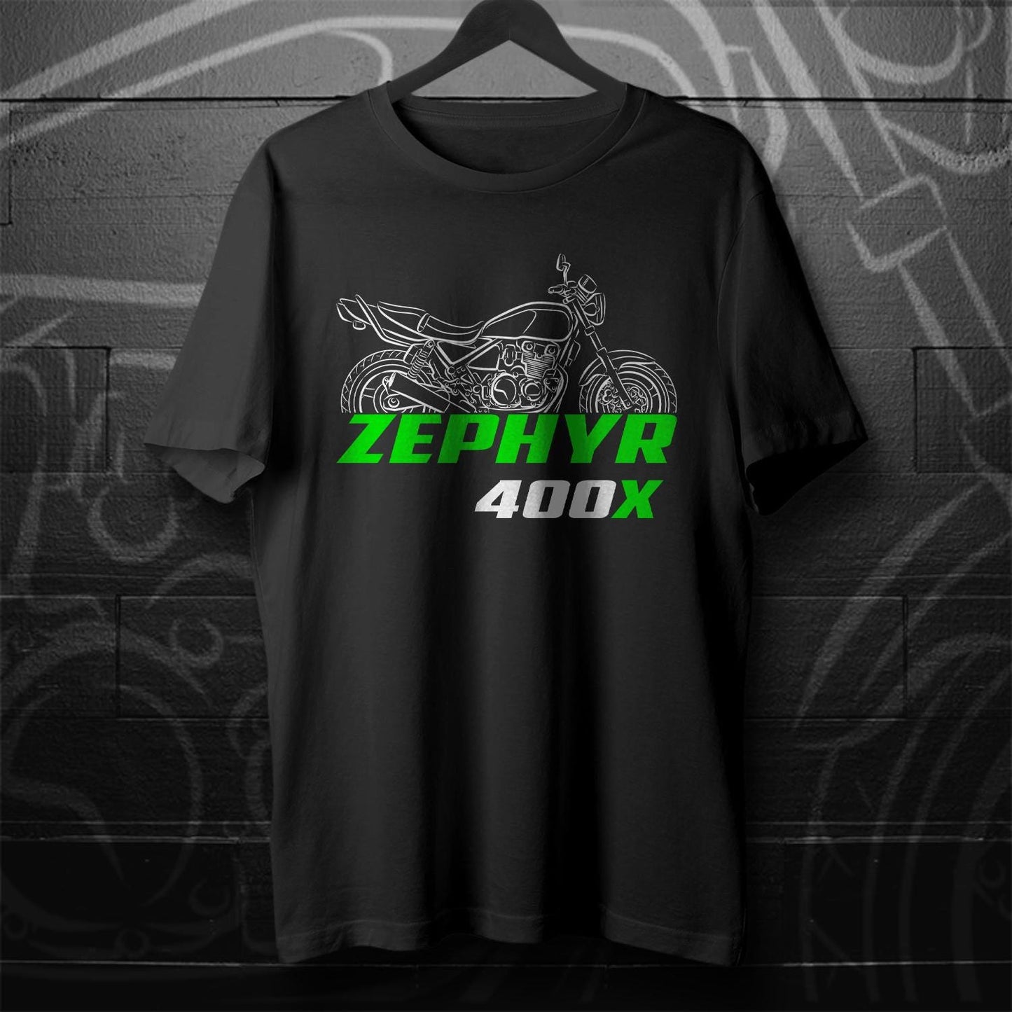Kawasaki Zephyr 400X Inspired T-Shirt - Motorcycle Tee Shirt for Riders