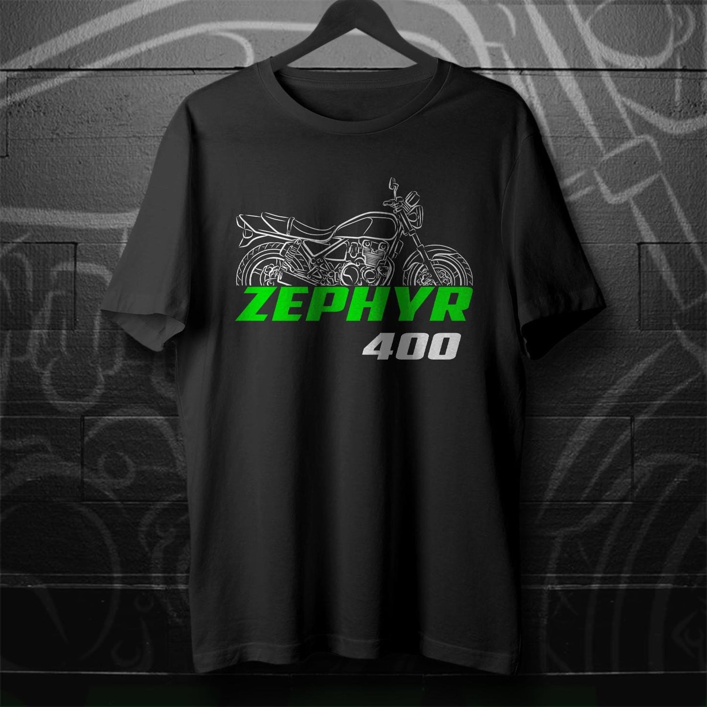 Kawasaki Zephyr 400 Inspired T-Shirt - Motorcycle Tee Shirt for Riders